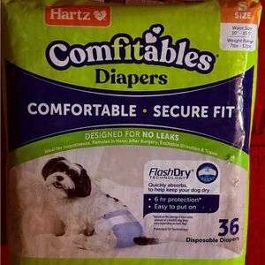 NEW Hartz Comfitables Dog Diapers Size Small 36ct